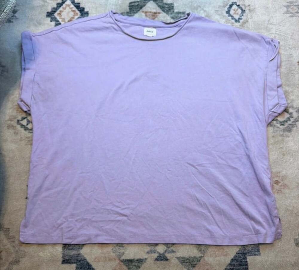 JAG Drapey Luxe Tee Lavender Short Sleeve Cotton Modal T-Shirt XL